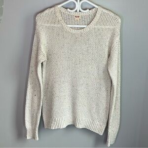 Mossimo Supply Co Cream with Multicoloured Fleck Knit Crewneck Sweater Size M